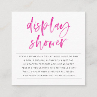 DUSCHE ANZEIGEN - EINFÜGEN VON PINKEN BEGLEITKARTE