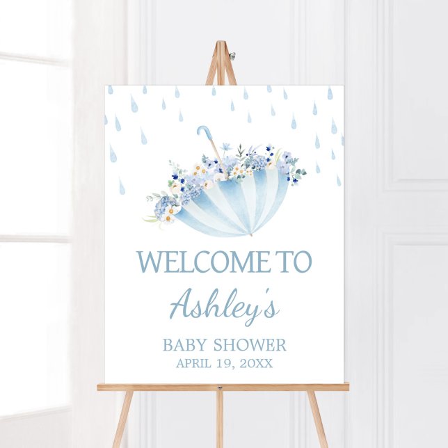Dusche April bringen Mai Blume Babydusche Willkomm Poster (Boy April Shower Bring May Flowers Baby Shower Welcome Sign)