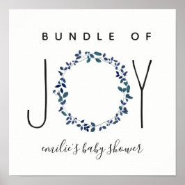 Dusche aus Joy Blue Botanical Baby Poster