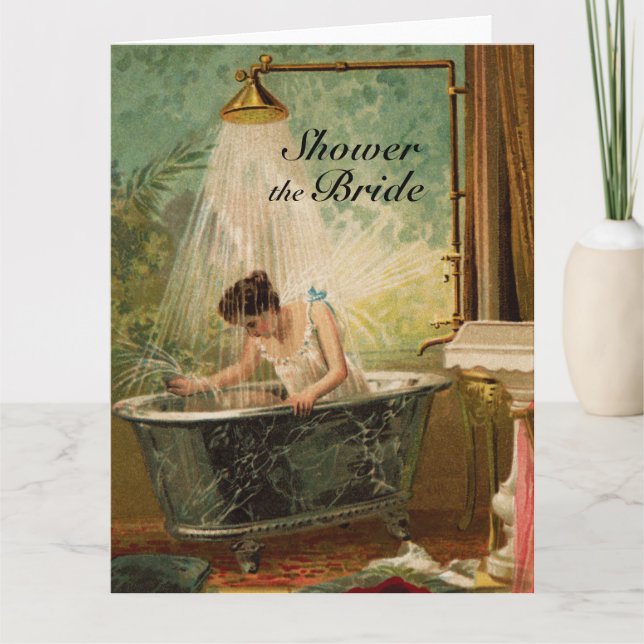Dusche der Bride Big Grußkarte Karte (Vorderseite)