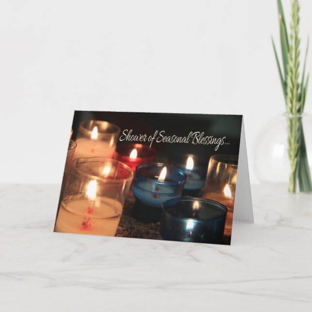 Dusche der Saisonsegmente.... Feiertagskarte (Vorderseite)