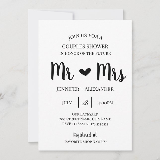 Dusche Einladung (Vorderseite)