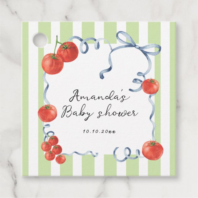 Dusche für Babybetten Geschenkanhänger (Vorderseite)