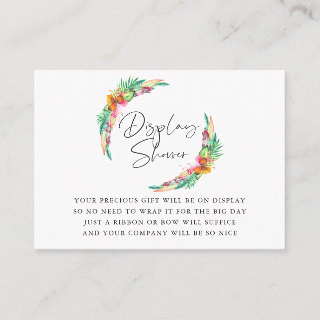 Dusche für das tropische Summer Beach Baby Begleitkarte (Vorderseite)