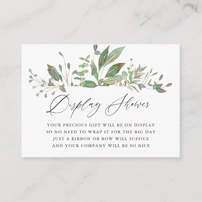 Dusche für die geometrische Babydusche von Greener Begleitkarte (Vorderseite)