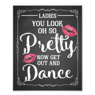 Dusche für Hochzeitsfrauen - lustiges Plakat Fotodruck