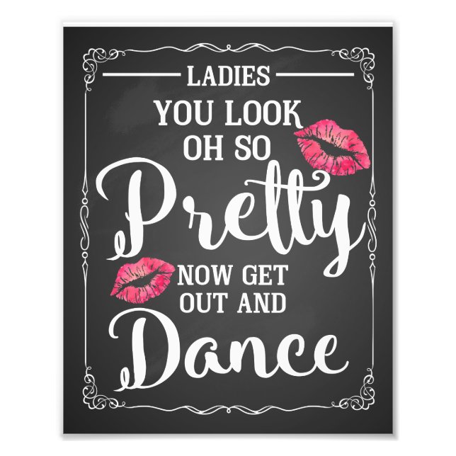 Dusche für Hochzeitsfrauen - lustiges Plakat Fotodruck (Vorne)