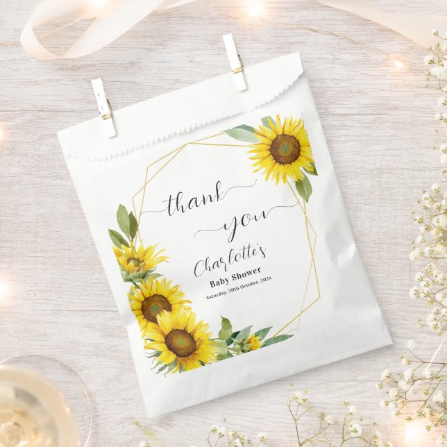 Dusche für Sonnenblumen Geschenktütchen (Ausgeschnitten)