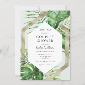 Dusche für tropische Jungle Paare - Einladung