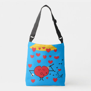 Dusche im Herzen: Dunkeltürkisfarbene Crossbody-Ta Tragetaschen Mit Langen Trägern