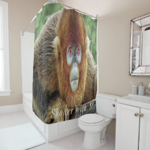 Dusche mit Affe Duschvorhang