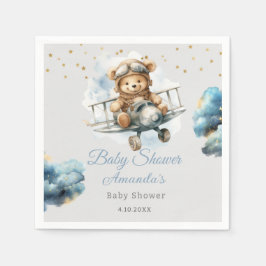 Dusche mit blauer Babydusche Serviette