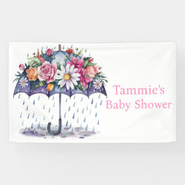 Dusche mit Blume Babydusche Banner