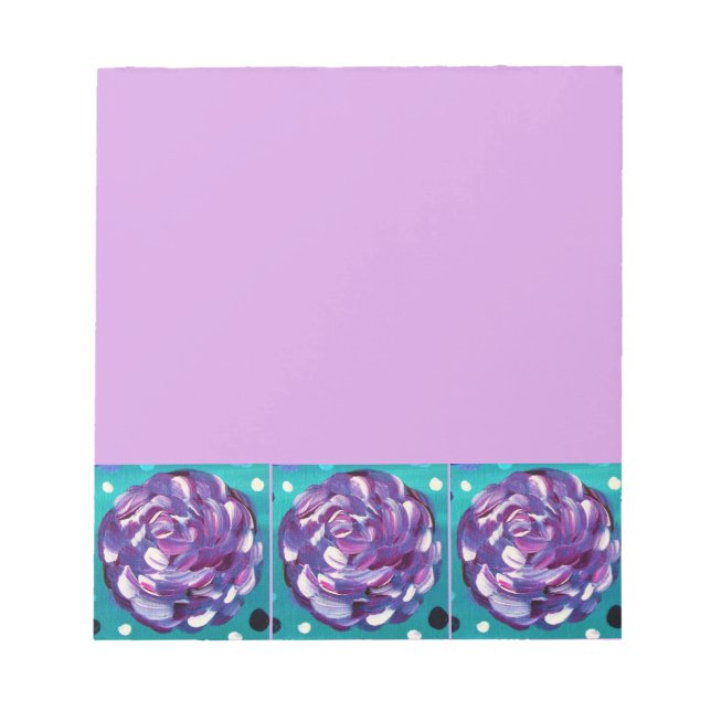 Dusche mit Blume Notizblock (Vorderseite)