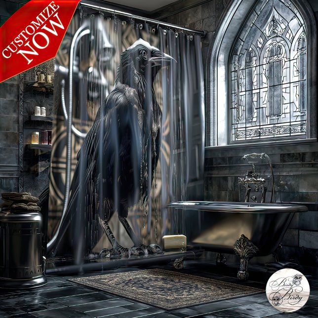 Dusche mit Crow Duschvorhang (Von Creator hochgeladen)
