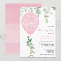 Dusche mit der Post rosa Ballon Eucalyptus Babydus