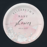 Dusche mit Duschbrause Pappteller<br><div class="desc">Unsere Kollektion "Moderne subtile Blütenblüte" mit subtilem, blütendem Hintergrund und eleganten, modernen Blumen sorgt für ein einzigartiges elegantes Aussehen. Alle Ihre Informationen sind für eine einfache Anpassung bereit und befinden sich in einem wunderschönen Serif-Schriftart gepaart mit einem benutzerdefinierten Skript-Schriftart. Karo in unserem Shop für weitere Artikel aus dieser Sammlung und...</div>