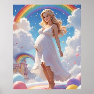 Dusche mit Liebe Baby Dusche Art Poster