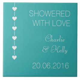 DUSCHE MIT LIEBE, kundenspezifische Textilien und  Fliese