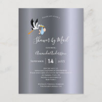 Dusche mit Mail Stork Baby Junge niedlich