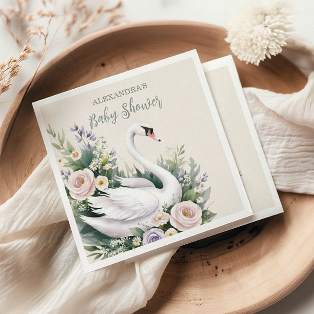 Dusche mit Softblush Swan Princess Baby Dusche Serviette (Von Creator hochgeladen)