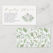 Dusche mit weißem Pumpkin Fall Baby Shower