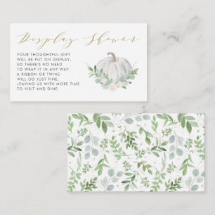 Dusche mit weißem Pumpkin Fall Baby Shower Begleitkarte