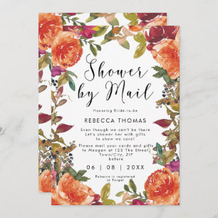 Dusche per Post Fall Blumen virtuelles Brautparty Einladung