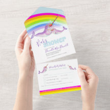 Dusche Regenbogenfarben mit Babydusche
