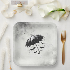 Dusche Regenschirm Brautparty Pappteller