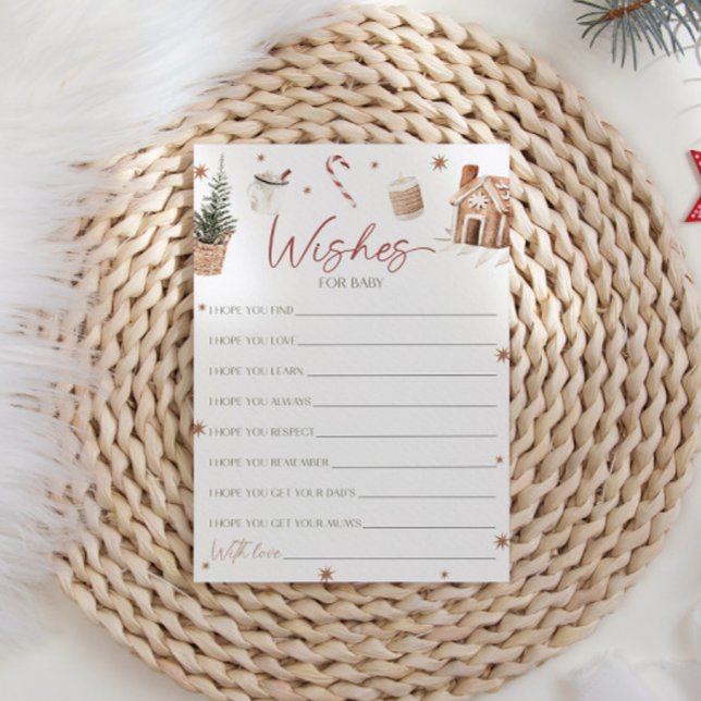 Dusche Santa Baby wünscht eine Babykarte Einladung (Von Creator hochgeladen)