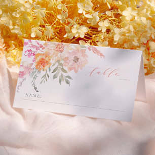 Dusche und Aquamarine Blumendusche Platzkarte