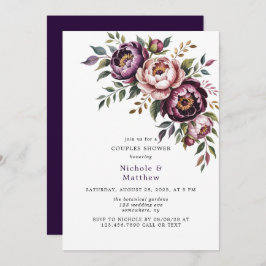 Dusche und Pflaumenknüppel Dusche Einladung