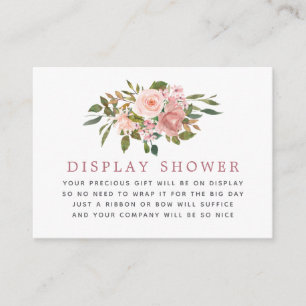 Dusche und Rose Gold Babydusche Begleitkarte