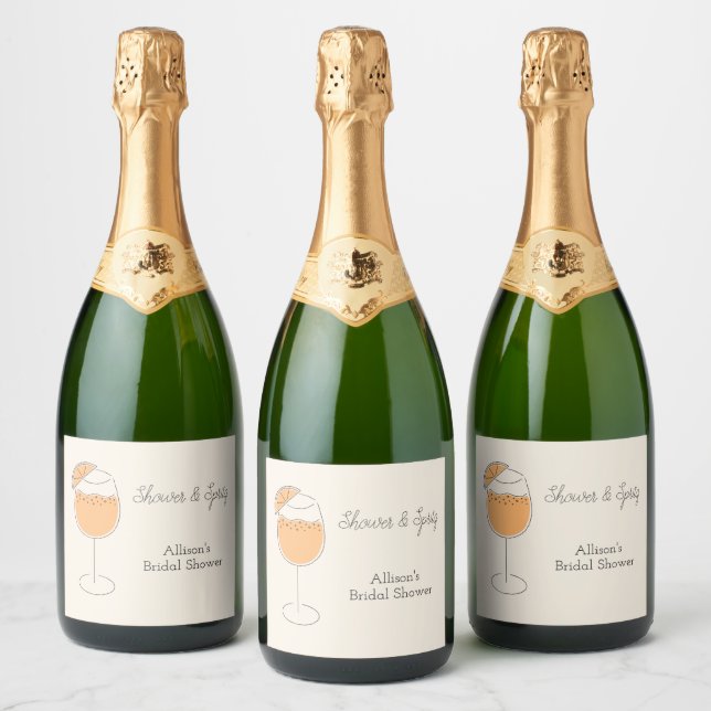 Dusche und Spritz Bubbly Cocktail Brautdusche (Flaschen)