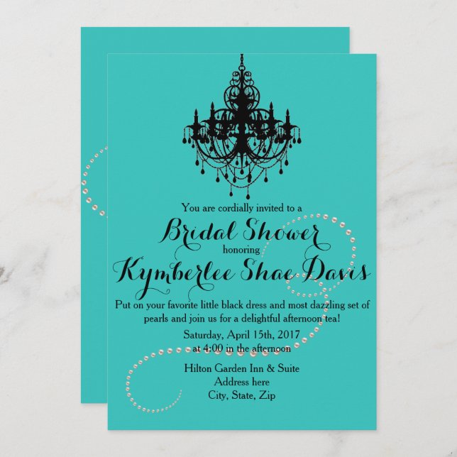 Duscheinladung Einladung (Vorne/Hinten)