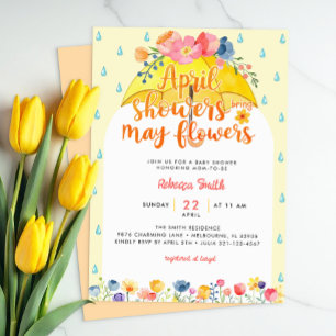 Duschen April bringen Mai Blume Baby Dusche Invita Einladung