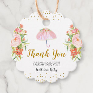 Duschen April bringen May Blume Baby Dusche Gefall Geschenkanhänger