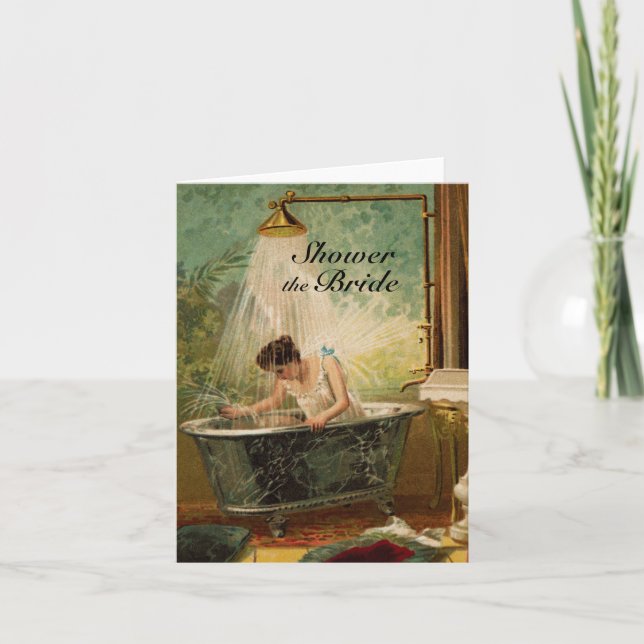 Duschen der Bride Note Card Einladung (Vorderseite)