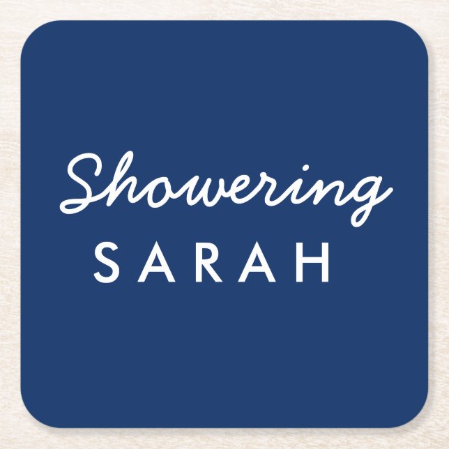 Duschen der Mama-to-Be Baby Dusche Untersetzer Nav (Vorderseite)