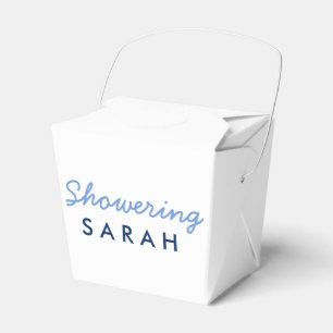 Duschen der Mama-to-be-Zelt Gefältbox - Weiß Blau Geschenkschachtel