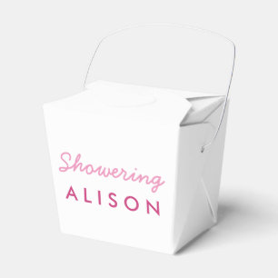 Duschen der Mama-zu-be-Zelt Gefältbox - Rosa Weiß Geschenkschachtel