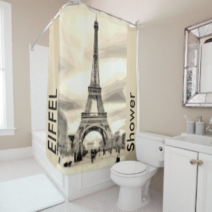 Duschen-Eiffelturm Paris Frankreich Duschvorhang