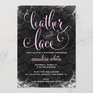 Duschen-Einladung des Leder-311 und der Spitzes Einladung