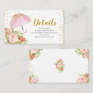 Duschen im April bringen Mai Blume Babydusche Deta Begleitkarte