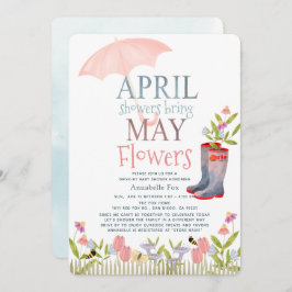 Duschen im April bringen Mai Blume Drive-by-Dusche Einladung