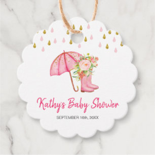 Duschen im April bringen May Blume Babydusche Geschenkanhänger