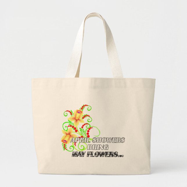 Duschen im April - Jumbo Stoffbeutel (Vorne)