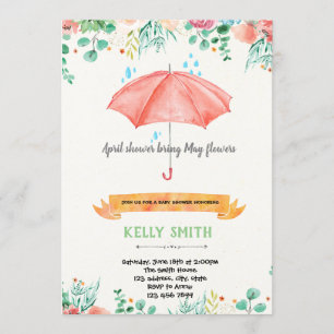 Duschen im April laden die Mai-Blume ein Einladung