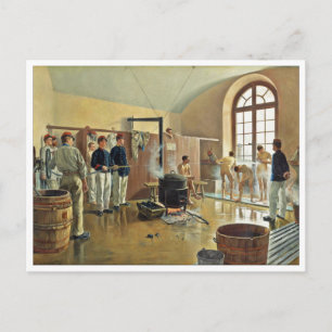Duschen im Regiment von Eugene Chaperon Postkarte